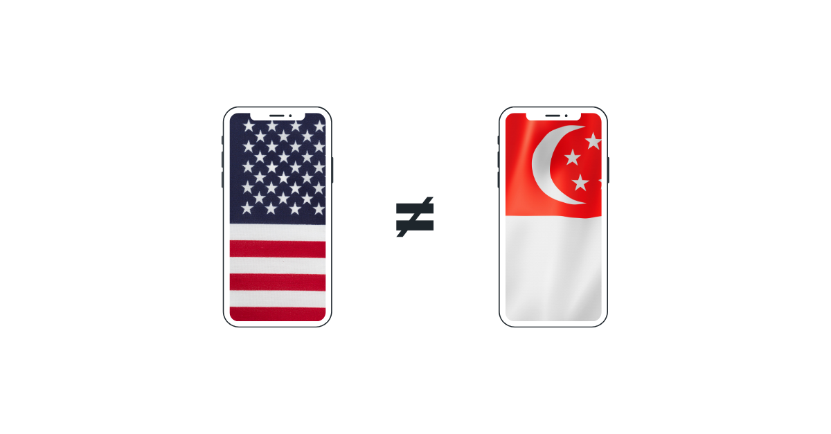 Mobile app behavior in US not same as Singapore